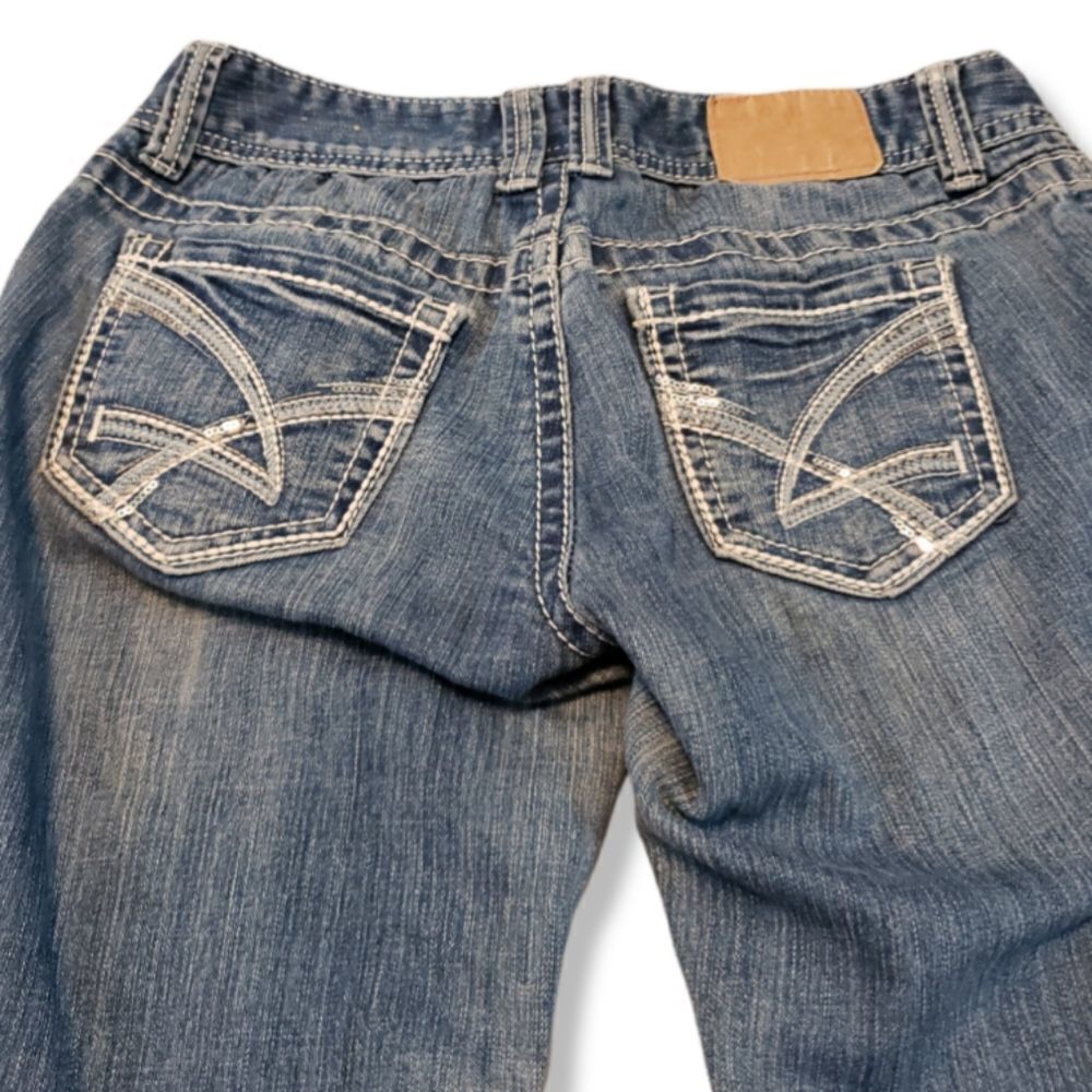Amethyst Shorts Size Small Bermuda Shorts Blue Denim Shorts Cuffed Jean Shorts - Picture 4 of 8